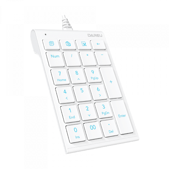 Клавиатура проводная Dareu LK22 White